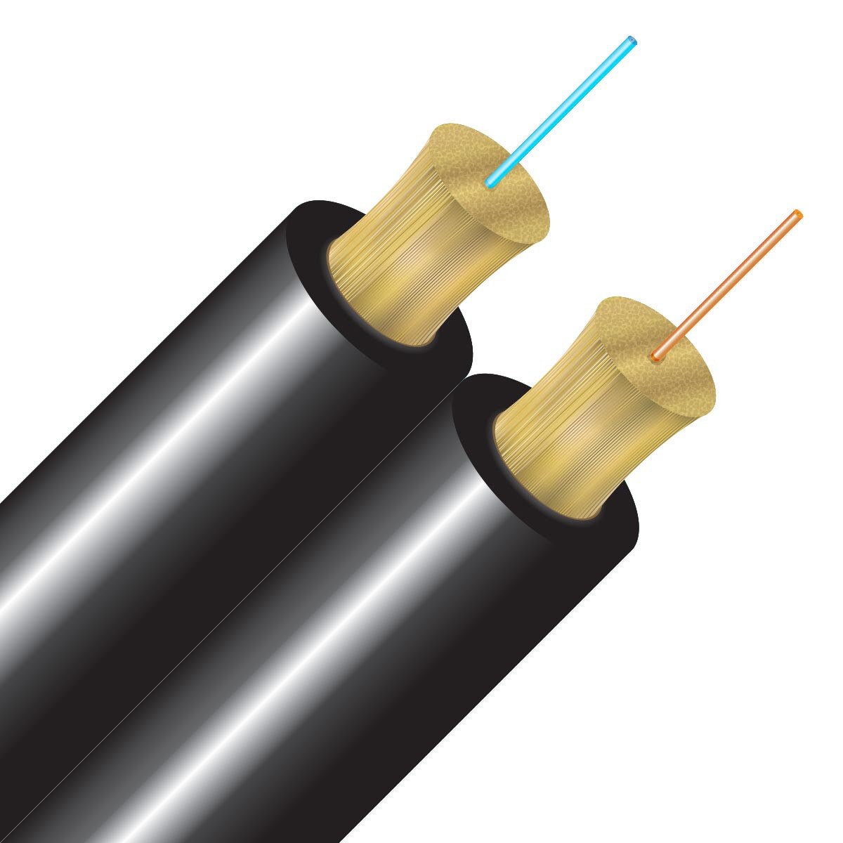 SSF™ Duplex OM3 Indoor/Outdoor Plenum - 1000ft Spool (Black)